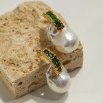 Vintage Natural Pearl Baroque Earrings - Gembea Jewelry