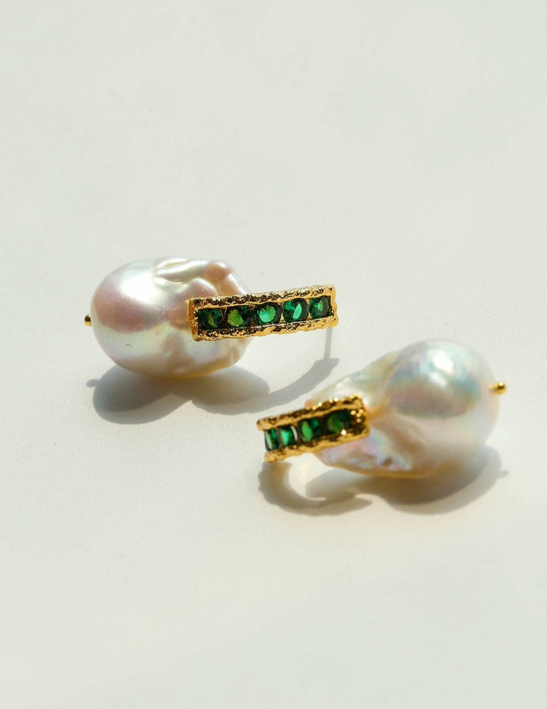 Vintage Natural Baroque Pearl Earrings gembea jewelry