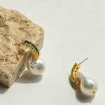 Vintage Natural Baroque Pearl Earrings gembea jewelry