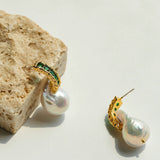Vintage Natural Baroque Pearl Earrings gembea jewelry