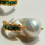 Vintage Natural Pearl Baroque Earrings - Gembea Jewelry