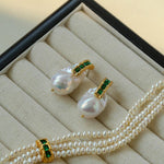 Vintage Natural Pearl Baroque Earrings - Gembea Jewelry