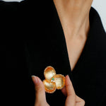 Vintage Palace Three-petal Flower Brooch gembea jewelry