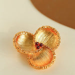 Vintage Palace Three-petal Flower Brooch gembea jewelry