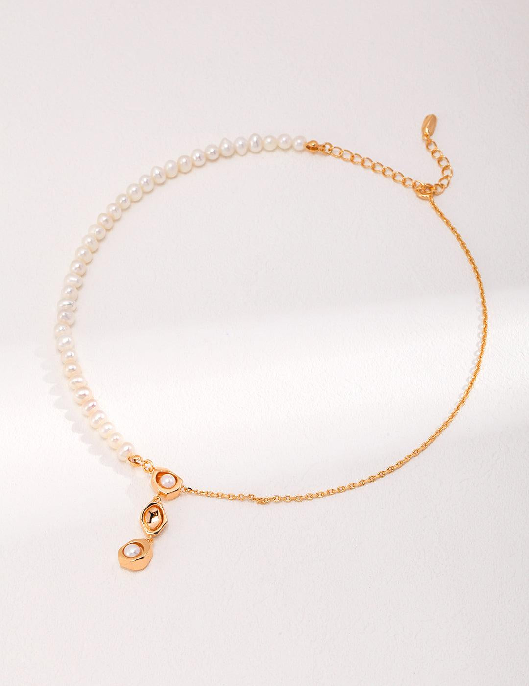 Vintage Gold Chain and Pendant Pearl Necklaces - Gembea Jewelry