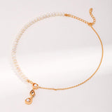 Vintage Gold Chain and Pendant Pearl Necklaces - Gembea Jewelry