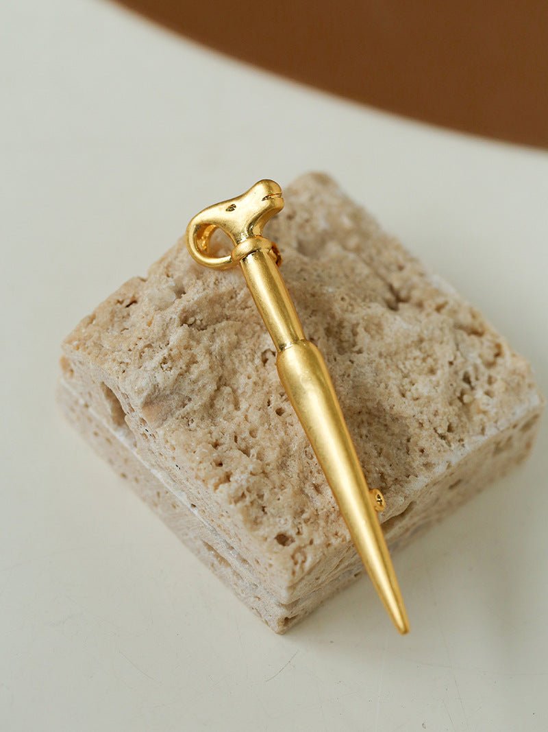 Vintage Sheep Head Long Brooch gembea jewelry