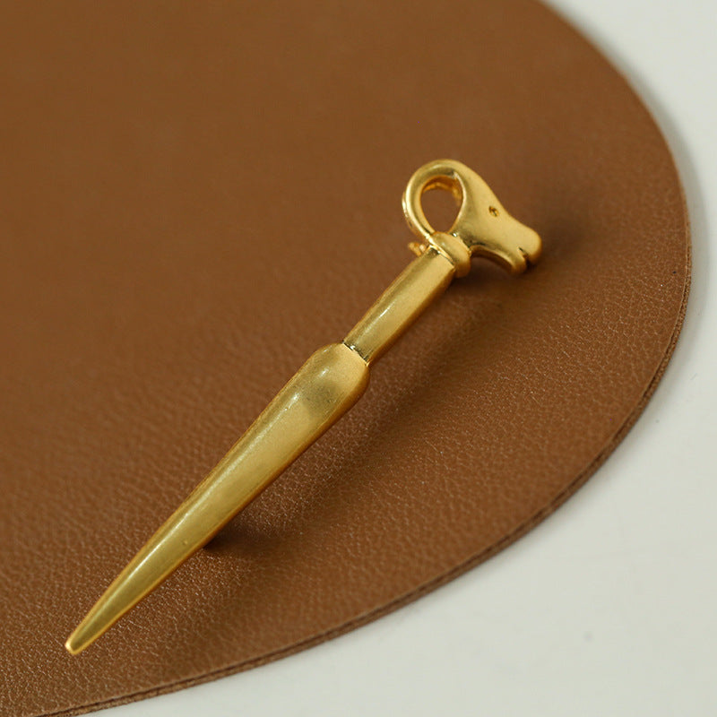 Vintage Sheep Head Long Brooch gembea jewelry