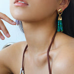 Vintage Swing Geometric Tassel Earrings gembea jewelry