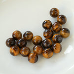 Vintage Tiger's Eye Stone Drop Earrings-Gembea Jewelry