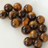 Vintage Tiger's Eye Stone Drop Earrings-Gembea Jewelry