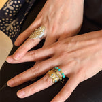 Vintage Tribal Coin Open Ring gembea jewelry