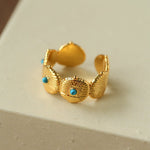 Vintage Tribal Coin Open Ring gembea jewelry