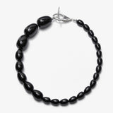 Water Drop Black Agate Beaded Choker Necklace gembea jewelry
