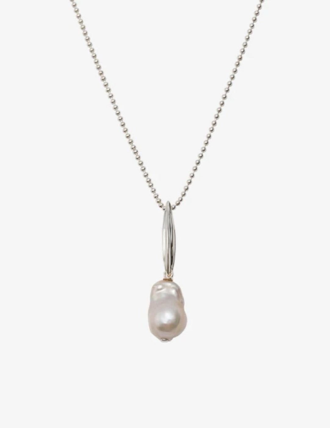 Willow Leaf Baroque Pearl Pendant Necklace gembea jewelry