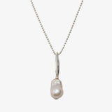 Willow Leaf Baroque Pearl Pendant Necklace gembea jewelry