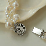 Hand Woven Winding Rice Bead Pearl Choker Necklace - Gembea Jewelry