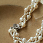 Hand Woven Winding Rice Bead Pearl Choker Necklace - Gembea Jewelry