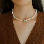 Wrinkled Baroque pearl Beaded Necklace - Gembea Jewelry