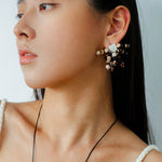 Zebra Stone Tassel Drop Earrings gembea jewelry