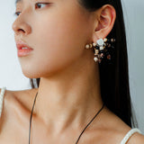 Zebra Stone Tassel Drop Earrings gembea jewelry