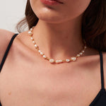 Irregular Genuine Baroque Pearl Necklace gembea jewelry