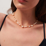 Irregular Genuine Baroque Pearl Necklace gembea jewelry