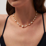 Irregular Genuine Baroque Pearl Necklace gembea jewelry