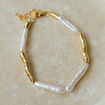 Simple Toothpick Real Baroque Pearl Bracelet gembea jewelry