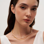 Double-layer Mini Baroque Pearl Chain Necklace gembea jewelry