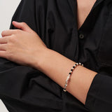 Bean Pod Black Agate Pearl Beaded Bracelet gembea jewelry