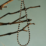 Bean Pod Black Agate Pearl Beaded Necklace gembea jewelry