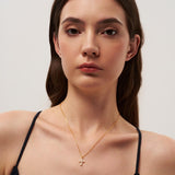 Cross Freshwater Pearl Pendant Chain Necklace gembea jewelry