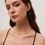Golden Bean Pearl Beaded Necklace gembea jewelry