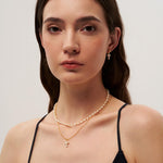 Cross Freshwater Pearl Drop Earrings gembea jewelry