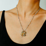 Lucky Four-leaf Clover Labradorite Charm Necklace-Gembea Jewelry