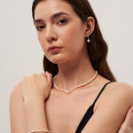 Bean Pod Freshwater Pearl Beaded Necklace gembea jewelry