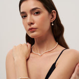 Bean Pod Freshwater Pearl Beaded Necklace gembea jewelry