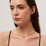 Bean Pod Freshwater Pearl Beaded Necklace gembea jewelry