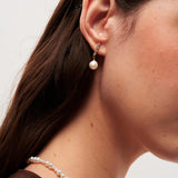 Vertical Zircon Freshwater Pearl Earrings gembea jewelry