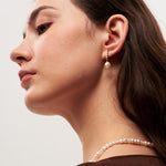 Vertical Zircon Freshwater Pearl Earrings gembea jewelry