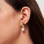 Dainty Baroque Pearl Stud Earrings gembea jewelry