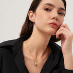 Round Baroque Pearl Pendant Chain Necklace gembea jewelry