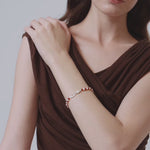 Bean Pod Red Agate Pearl Beaded Bracelet gembea jewelry