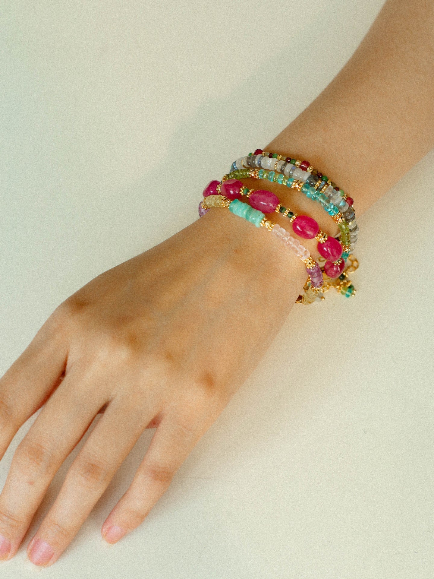 Joy Beads Rainbow Crystal Bracelet-Gembea Jewelry