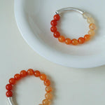 Red Agate Stretch Beaded Bracelet - Gembea Jewelry