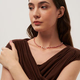 Bean Pod Red Agate Pearl Beaded Bracelet gembea jewelry