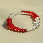 Sunlit Glow Gradient Red Agate Bracelet-Gembea Jewelry