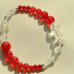 Sunlit Glow Gradient Red Agate Bracelet-Gembea Jewelry