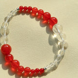Sunlit Glow Gradient Red Agate Bracelet-Gembea Jewelry